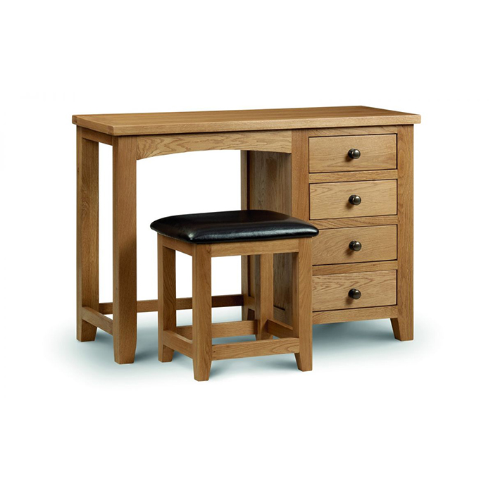 Marlborough Oak Twin Pedestal Dressing Table & Stool Set